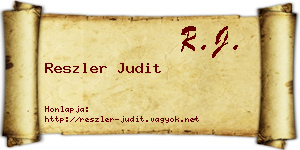 Reszler Judit névjegykártya